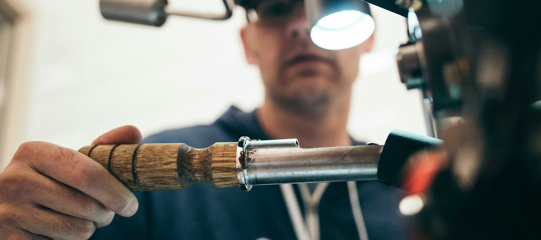Technician applying a treatment